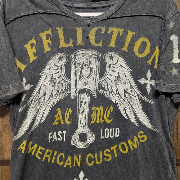 Y2K Affliction American Customs T shirt - Picture 3 of 6